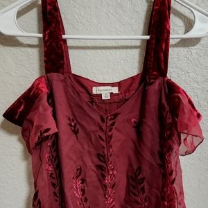 Francesca's velvet off the shoulder top